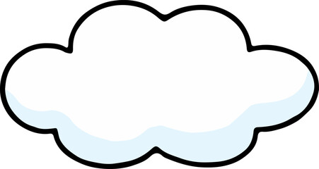 Simple outline cloud vector illustration