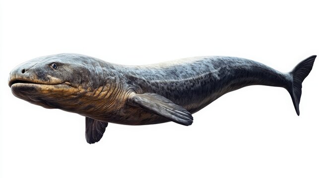Detailed Illustration of an Extinct Prehistoric Marine Reptile