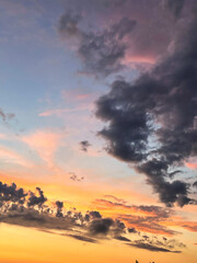 sunset in the sky