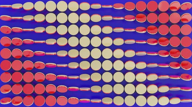 Abstract simple animation of geometric shapes. Floating background