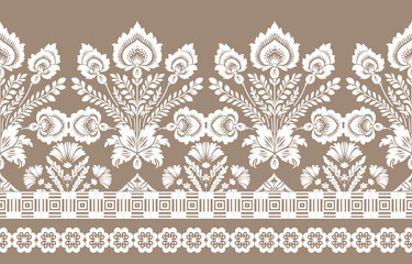 Ethnic Motifs Ikat floral paisley embroidery floral. ikat Saree Sarong oriental pattern traditional.Ikat embroidery style abstract embroidery design for texture,fabric,clothing,wrapping,decoration