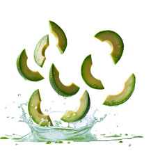 Fototapeta premium Avocado Fruit Image with Transparent Background