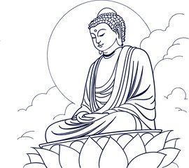 The statue of Gautam Buddha.