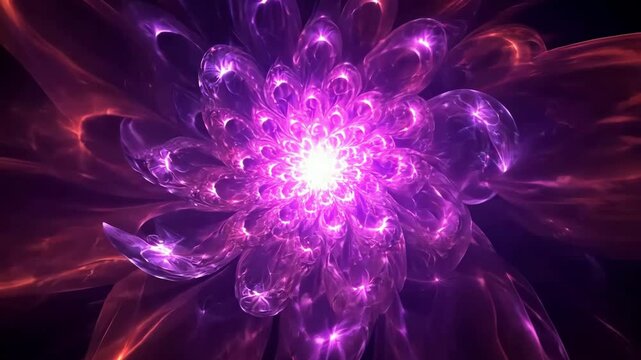 Vibrant Abstract Floral Design Mesmerizing Swirls of Purple and Pink Patterns