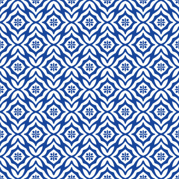 Oriental traditional seamless pattern. Traditional Mediterranean mayolica tile design, suitable also for fabric, textiles, decor