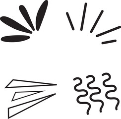 Set of Hand Drawn Doodle Elements, Abstract Geometric Symbols - Minimalist Design Elements