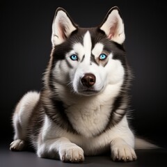 Obraz premium diferent realistic dog on white background