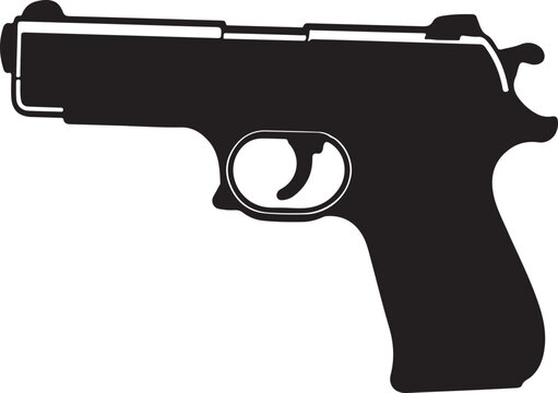 gun isolated on white, gun glock 17