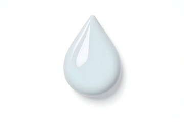 Perfectly Round Water Droplet, Isolated on a Clean White Background