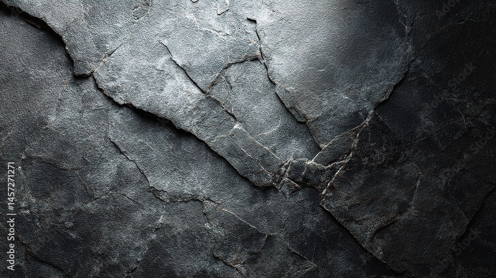 Aufkleber dark stone texture with cracks for realistic background use