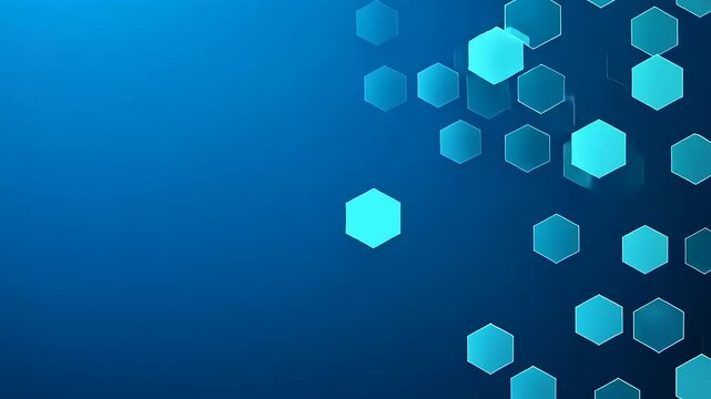 Abstract geometric pattern of translucent hexagons