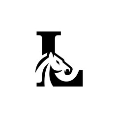 letter L horse logo