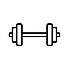 Simple Barbell Icon for Fitness
