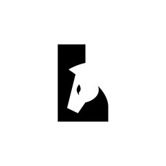 letter L horse logo