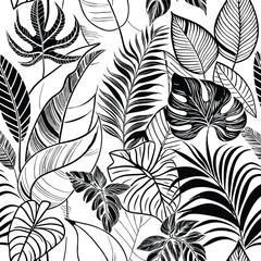 Vector Illustration of a Modern Home Office with a Man Using a Laptop, Surrounded by Books, Plants, and Elegant Decor