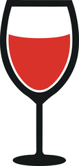 wine glass vector clipart