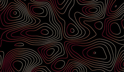 Geometric Grid with Seamless Colorful Lines and Abstract Topographic Features of Sea and Mountain Terrain, "A Bold, Colorful Topographic Map with Seamless Abstract Lines and Geometric Grids