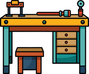 workbench vector clipart