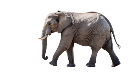 Fototapeta premium Elephant isolated on transparent background