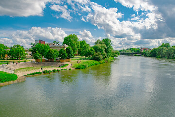 Danube Riverfront in Ingolstadt, Germany