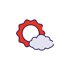 Sunny icon design with white background stock illustration