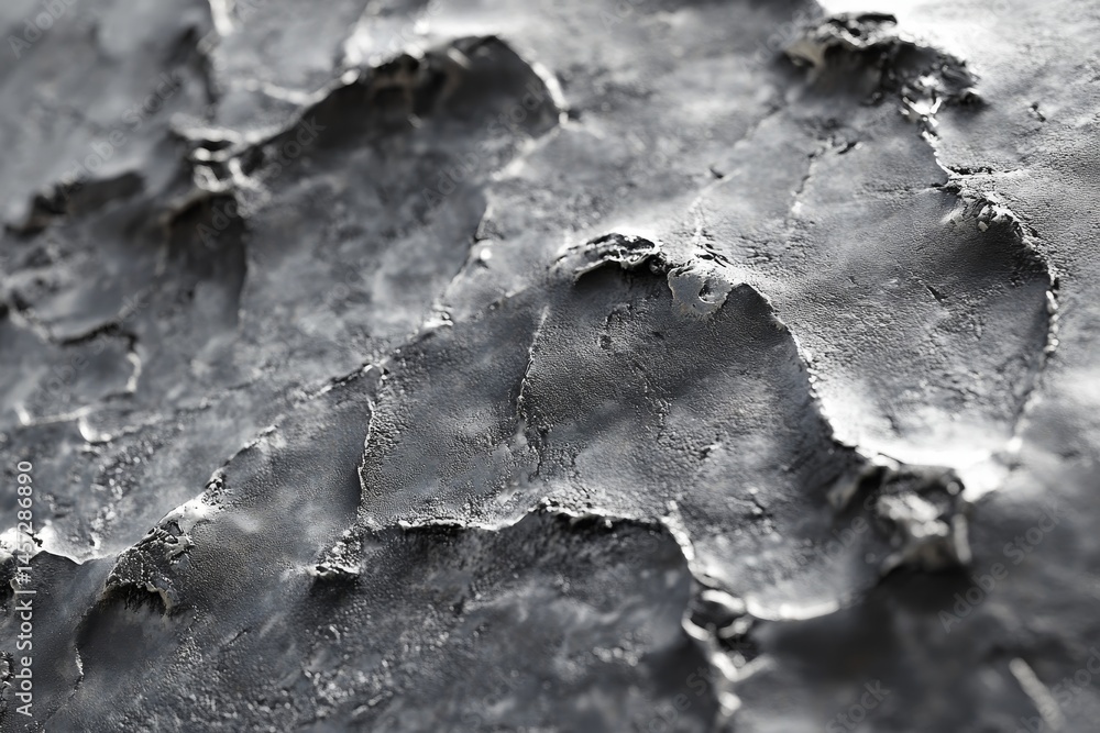 Poster close-up view of textured gray surface.
