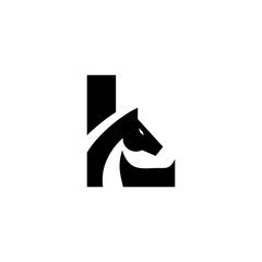 letter L horse logo