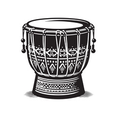 Dynamic Rhythms: A Striking Collection of Talking Drum Vector Silhouettes Capturing the Unique Shape, Expressive Sound, and Cultural Significance of This Iconic African Percussion Instrument.

