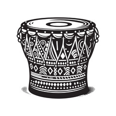 Dynamic Rhythms: A Striking Collection of Talking Drum Vector Silhouettes Capturing the Unique Shape, Expressive Sound, and Cultural Significance of This Iconic African Percussion Instrument.
