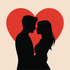 National Girlfriend Day Vector Illustrations Featuring Silhouettes, Emojis, Gift Icons, Romantic UI, and Celebration Elements &ndash; Solid Color Style Perfect for Print and Social Media Use