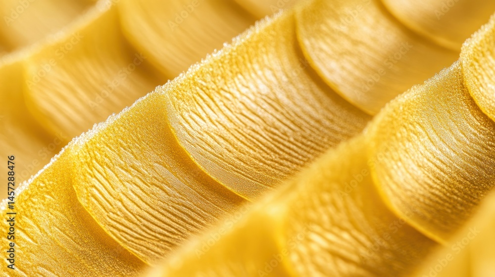 Poster golden textured surface with multiple curved and overlapping segments