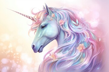 Unicorn animal mammal art.