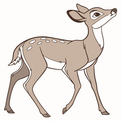 Fototapeta premium Deer walking in a playful manner