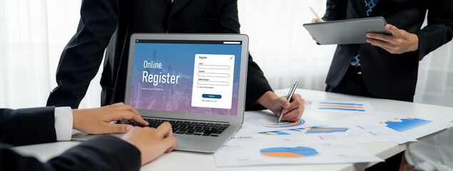 Online registration form for brisk form filling on the internet website