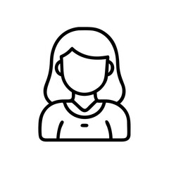 Obraz premium Digital avatar illustration of a woman in a minimalist style 