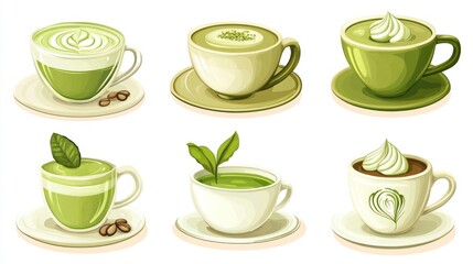 Variety of Matcha Drinks