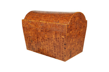 wooden box isolated on white  Hand-crafted Wooden Jewelry Box