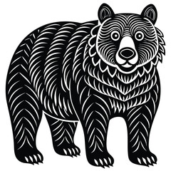 black bear vector