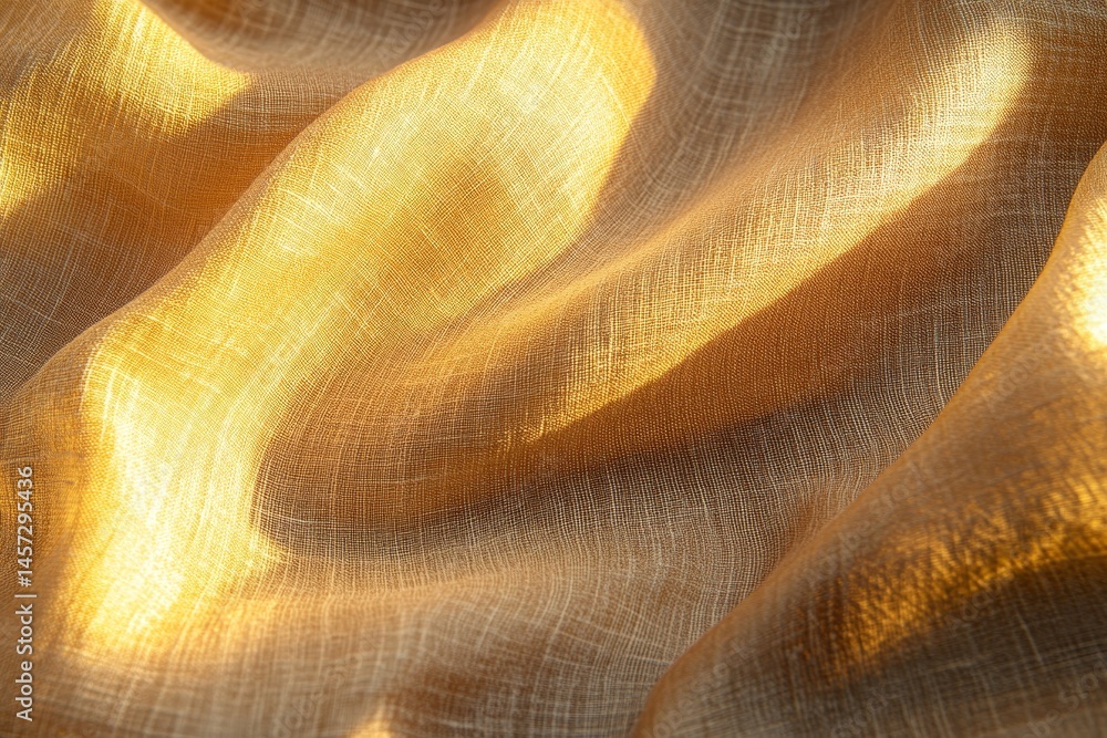 Aufkleber golden fabric texture with subtle shading and soft folds.