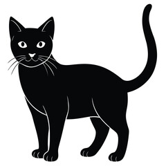 Obraz premium black cat vector illustration