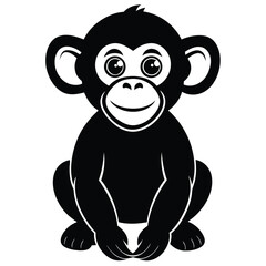 vector of a cute monkey