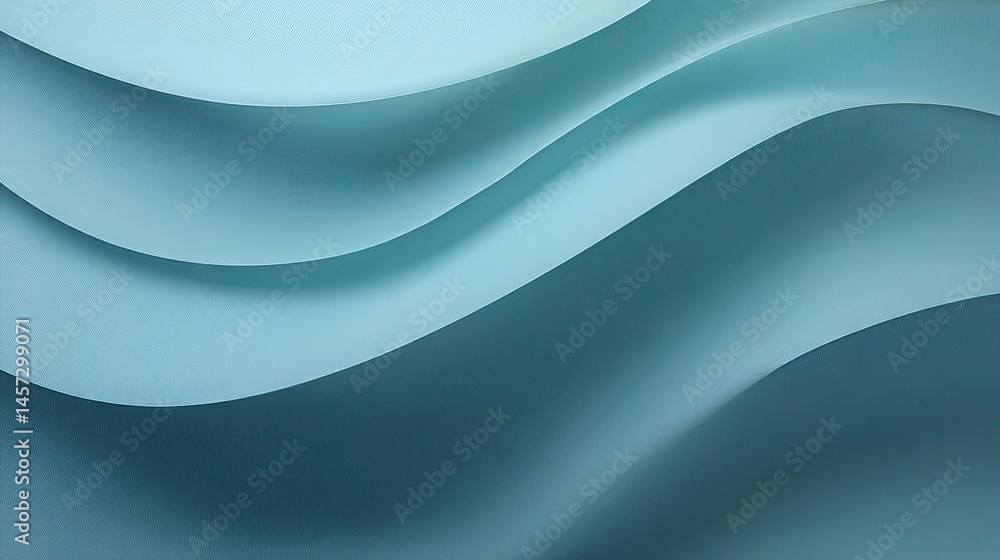 Poster smooth gradients of eggshell blue forming layered waves in design