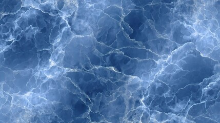 Obraz premium Seamless Deep Blue Marble Background with Subtle White Veins