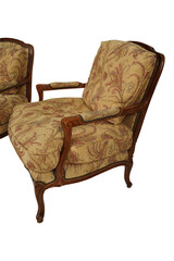 antique armchair isolated on white  Vintage French Style Hand Carved Bergere Chair