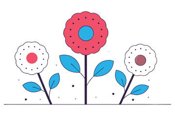 Round petals with dotted texture inside like a sponge surface
