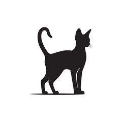 Graceful Elegance: A Stunning Collection of Abyssinian Vector Silhouettes Highlighting the Unique Posture, Sleek Fur, and Captivating Presence of This Elegant Feline Breed.

