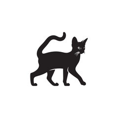 Graceful Elegance: A Stunning Collection of Abyssinian Vector Silhouettes Highlighting the Unique Posture, Sleek Fur, and Captivating Presence of This Elegant Feline Breed.
