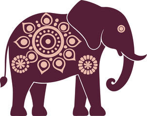 Elephant Decorated With Mandala Design