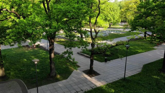 Dąbrowa G&oacute;rnicza, aerial shots of Park Zielona
