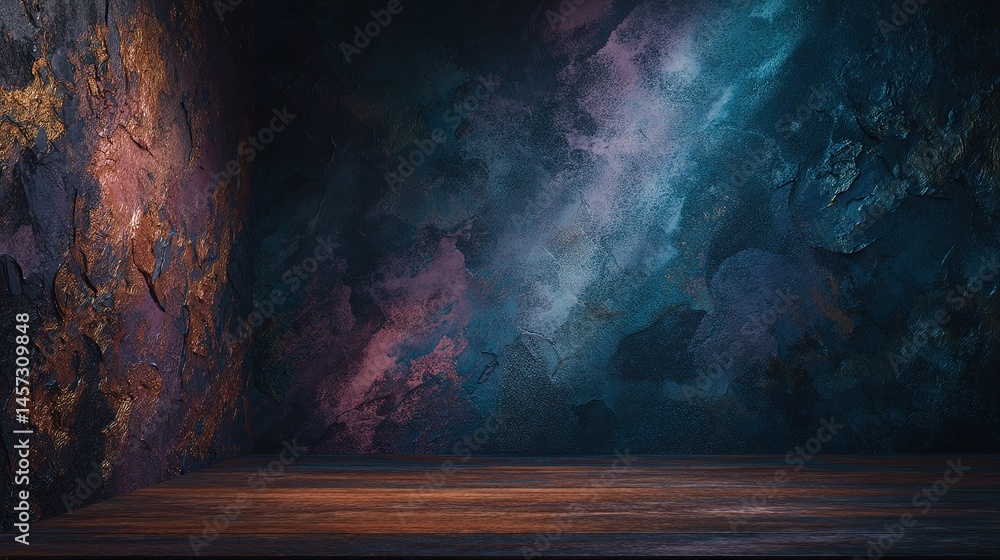 Poster abstract dark moody studio background with unique textures and colors